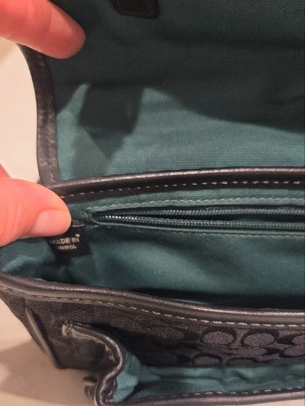Coach Black Signature Logo Fanny Pack/Belt Bag Small